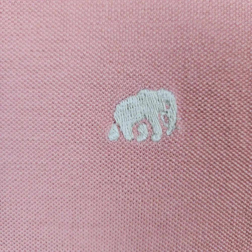 Banana Republic Men's Pink Polo Shirt Size L 100% Cotton Preppy Academia PINHOLE